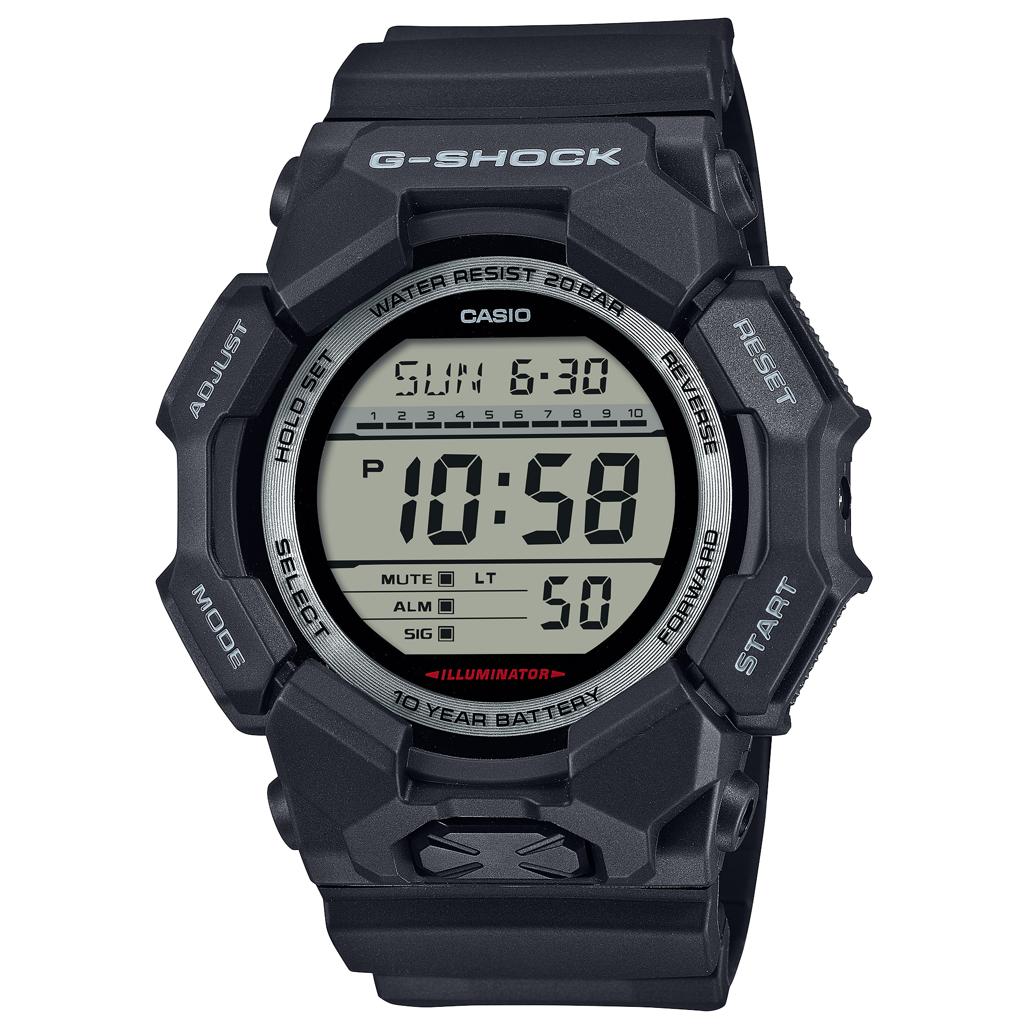 G-Shock Men's Watch Digital Dial with Black Resin Band, GD-010-1DR| Bahrain