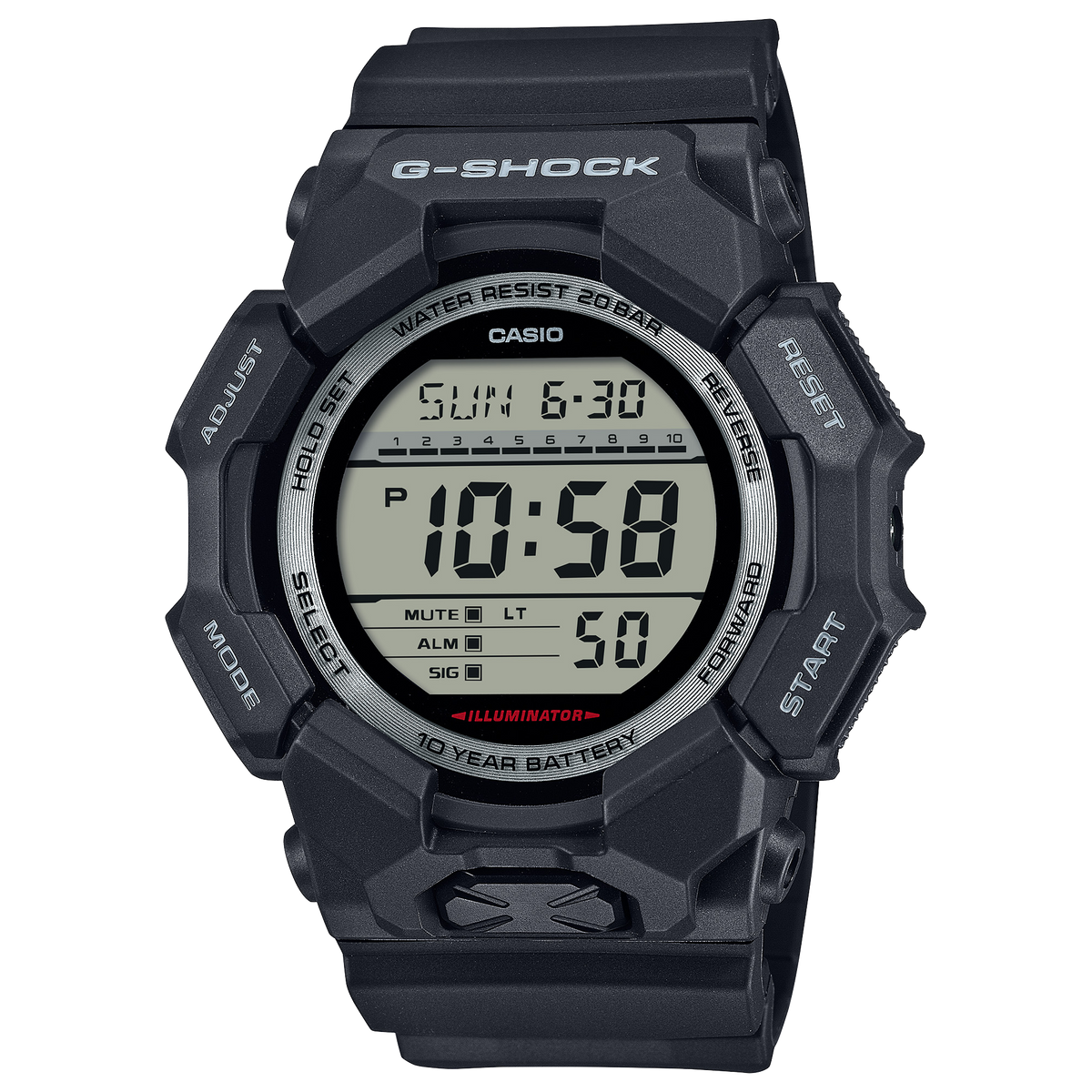 G-Shock Men's Watch Digital Dial with Black Resin Band, GD-010-1DR| Bahrain