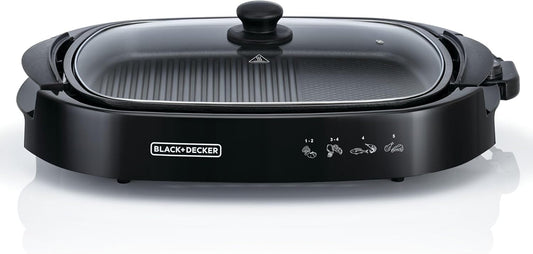 Black+Decker Open Flat Health Grill 1500W, GH1500 Grills BL-GH1500