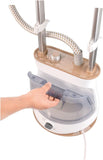 Black+Decker, Garment Steamer with Twin Pole and Ironing Board 1.5 L 2400W White/Gold, GST2400 Garment Steamer BL-GST2400