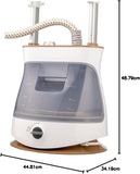 Black+Decker, Garment Steamer with Twin Pole and Ironing Board 1.5 L 2400W White/Gold, GST2400 Garment Steamer BL-GST2400