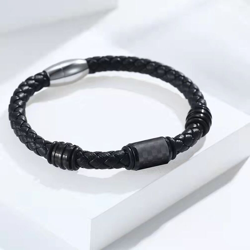 Lee Cooper Men's Bracelet - Silver/Black