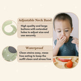 Milk It Baby Printed Bib Galaxy Grey, 100% Food Grade Silicone Bib, MI-SBGG009