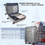 Carlton Fremont 79cm 8 Wheel Hard Top Trolley-Gun Metal, FREMONT79GNM