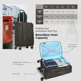 Carlton, Tuxedo 69cm Brown 8 Wheel Soft Top Trolley, TUXEDO69BRN