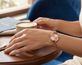 Titan Raga Collection Rose Gold Dial Rose Gold Stainless Steel  Strap Watch for Women, 2725WM01