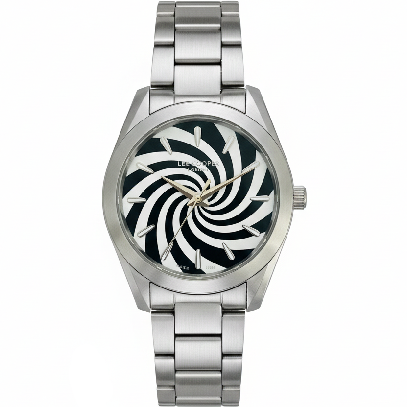 Lee Cooper, Men's, Analog Watch, Black Dial, with Stainless Steel Band, LE-LC08302.350