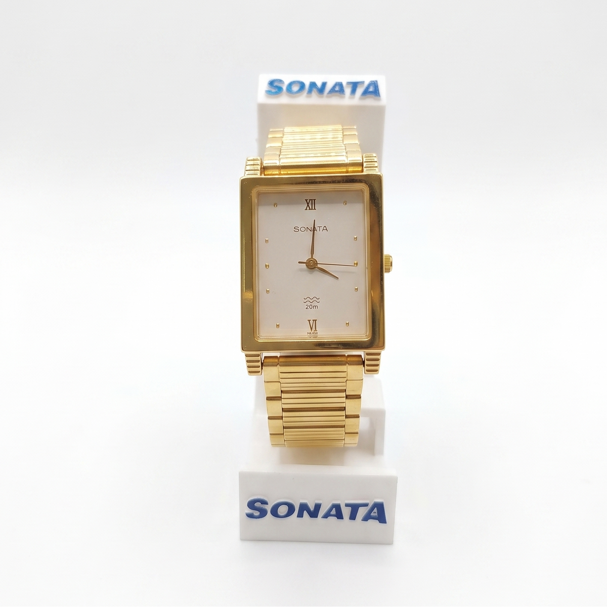Sonata, Men, Analog, Watch, White Dial, Stainless steel Strap, 7058YM01