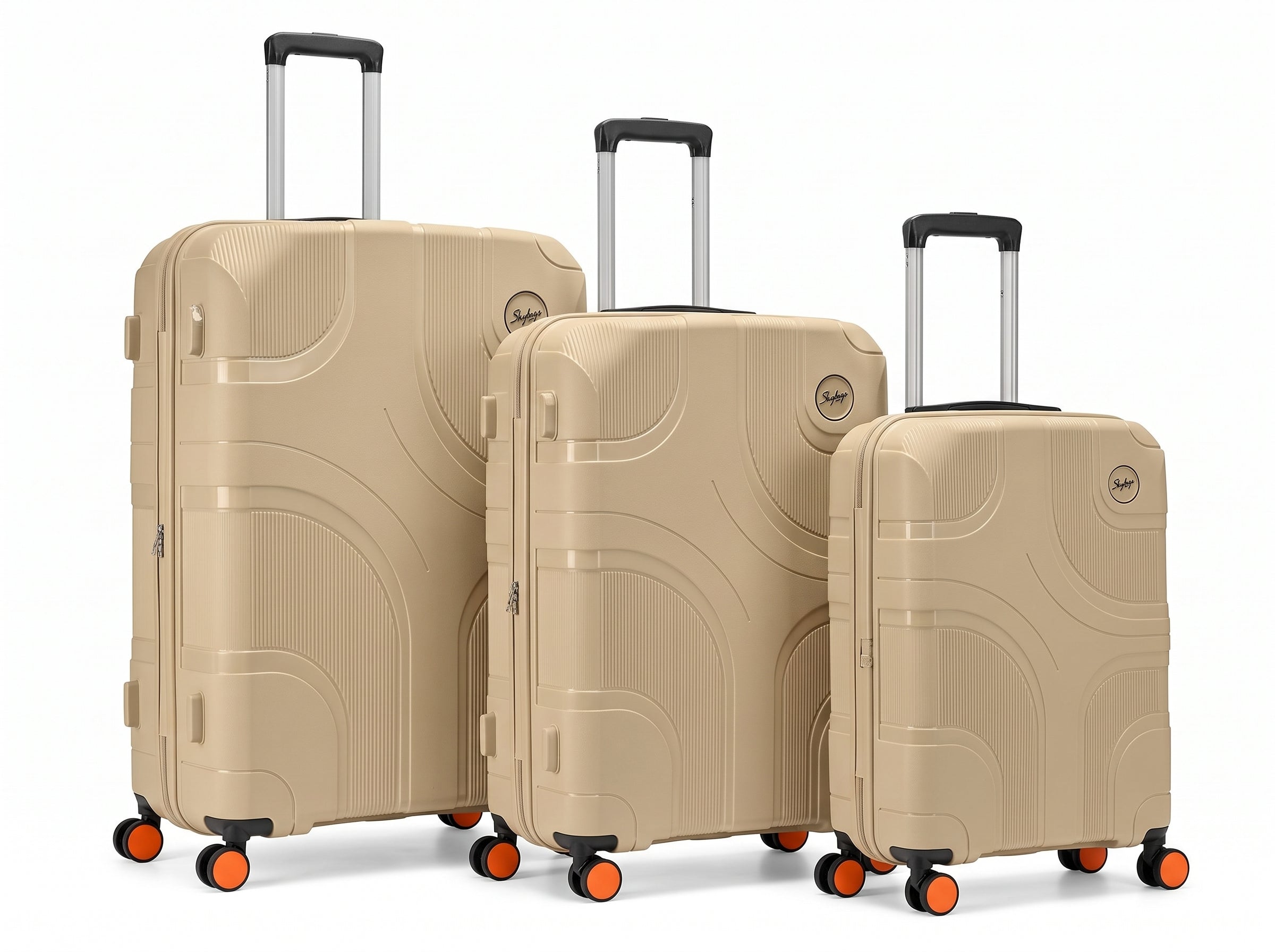 Skybags sandy beige luggage set