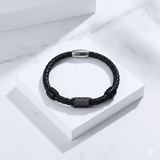 Lee Cooper Men's Bracelet - Silver/Black, LC.B.01341.650