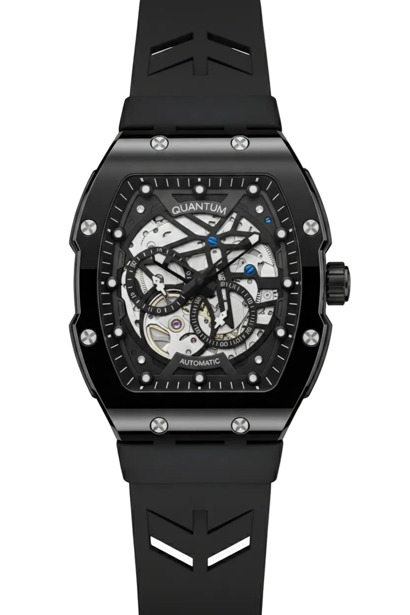 Quantum, Men's, Analog Watch, Black Dial, with Silicone Band, QU-QMG1098.051