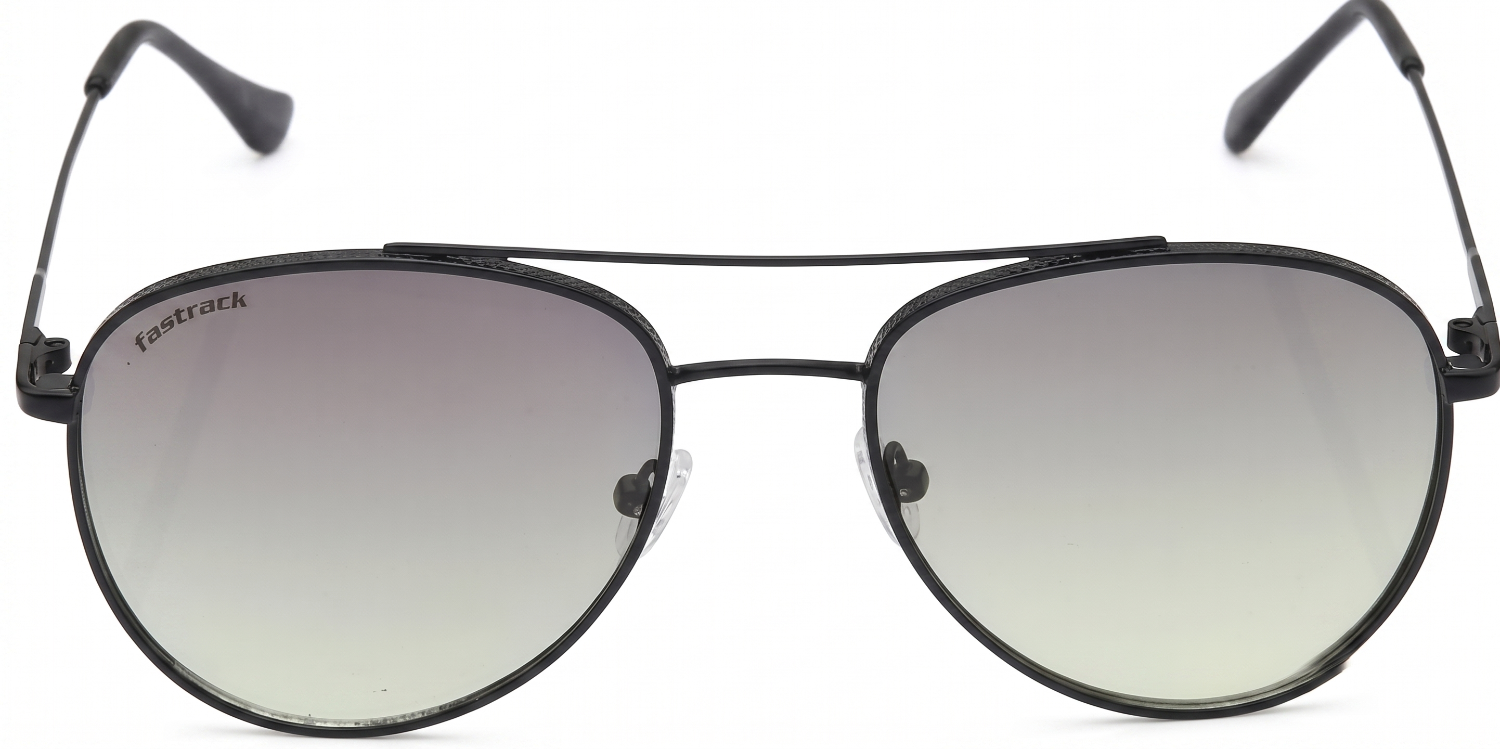 Fastrack Unisex Aviator Sunglasses, Grey Lens, UV protected, M256GR4