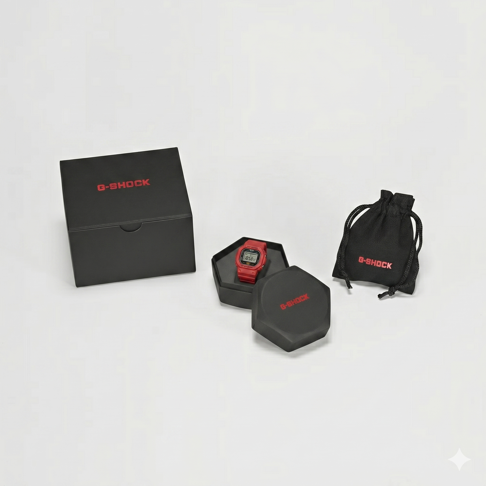 G-Shock Nano Ring Watch Red, DWN-5600-4DR
