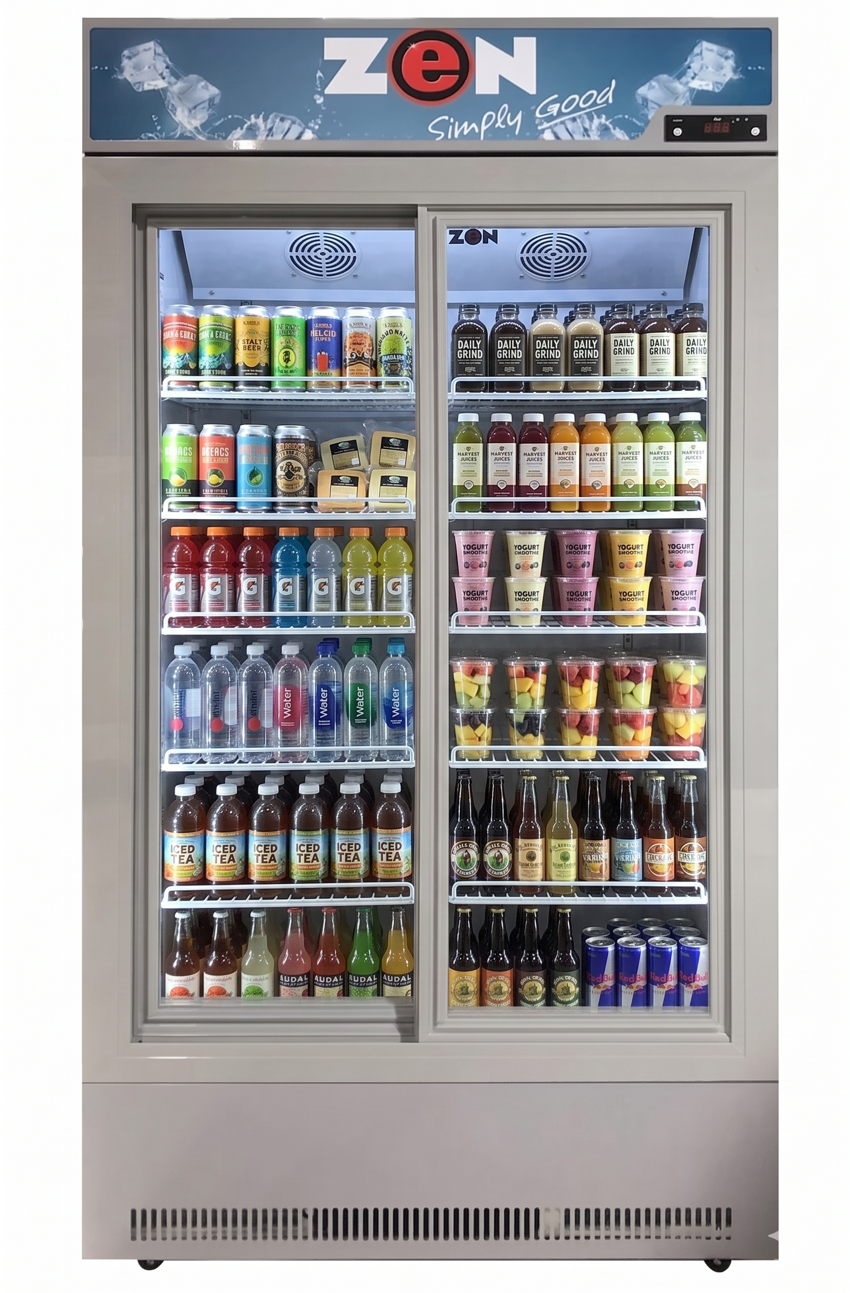 Zen 630L Sliding Double Door Showcase Chiller, ZSF630SD Zen Chiller ZSF630SD