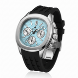 Beverly Hills Polo Club Men's Multifunction Watch with Blue Dial and Black Silicone Band, BP3211X.300