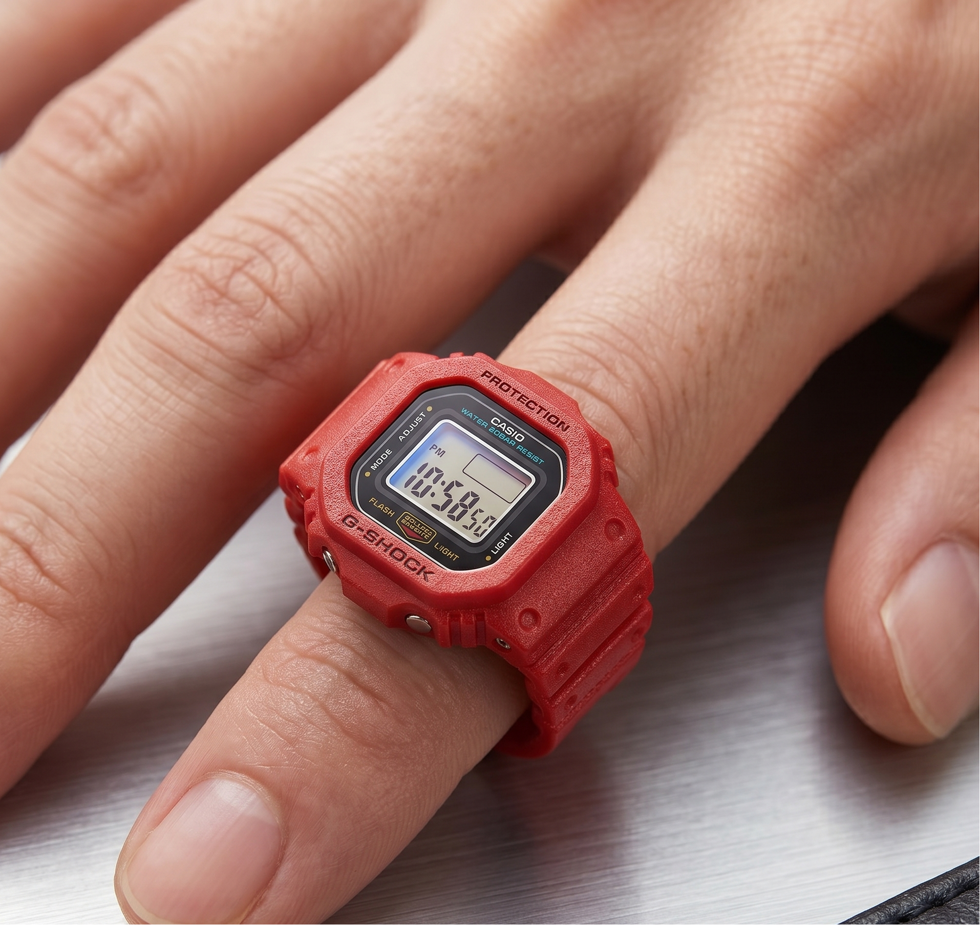 G-Shock Nano Ring Watch Red, DWN-5600-4DR