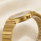 Casio Unisex Analog Watch Brown Dial with Gold Stainless Steel Band, MQ-24GA-1ADF