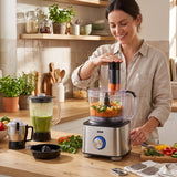 Zen 7-in-1 Functions Food Processor 600W, ZFR690S | hopping, Shredding, Dough Making, Slicing, Citrus Juicing, Blending
