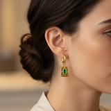 Lee Cooper Women's Earings - Gold/Green, LC.E.01784.170