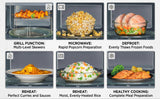 Black+Decker 31L Microwave Oven with Grill - Mirror Finish, 1000W, MZ3100PG
