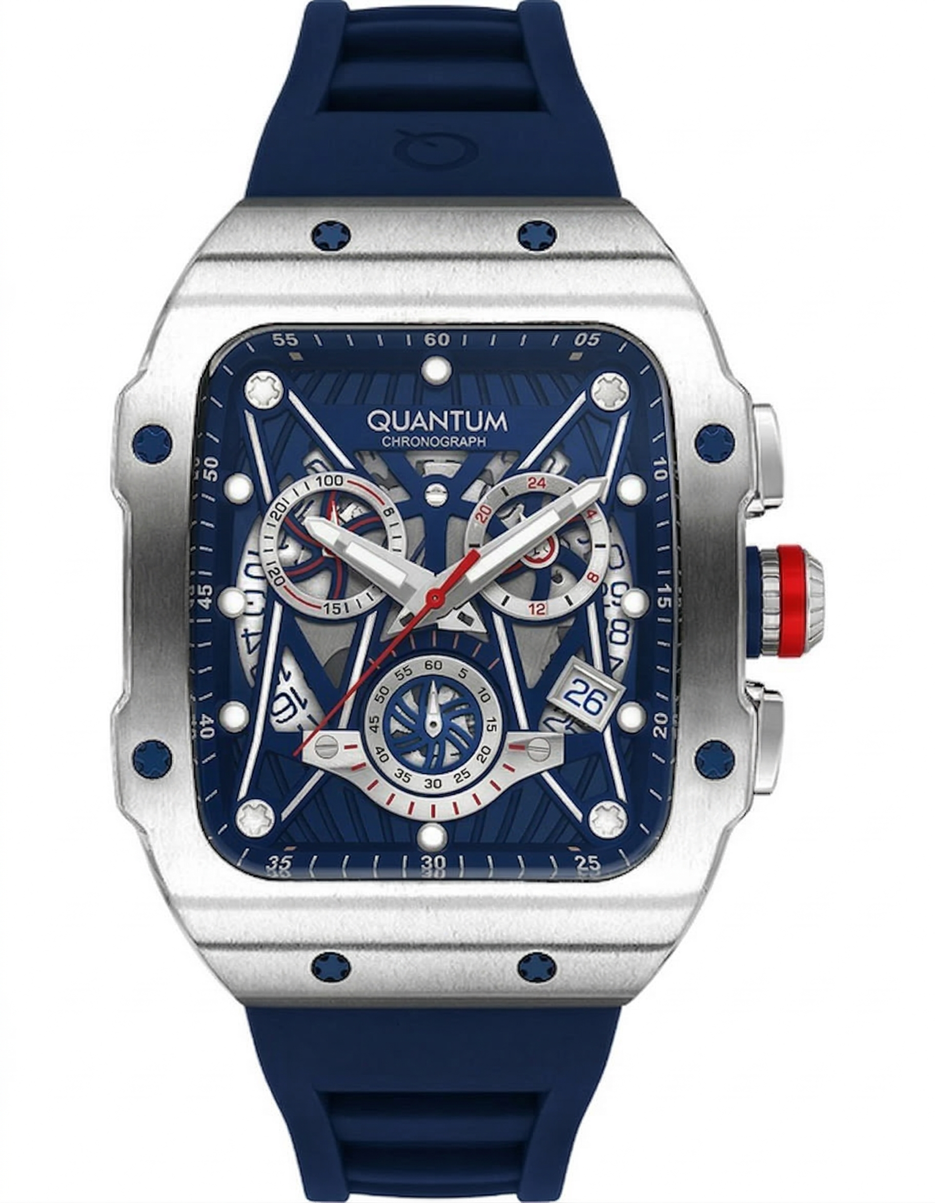 Quantum, Men's, Analog Watch, Blue Dial, with Silicone Band, QU-HNG1080.399