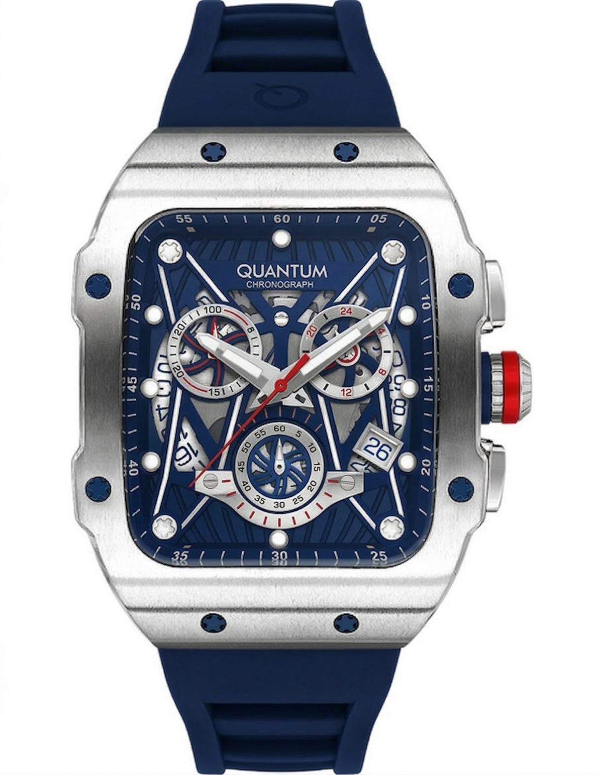Quantum, Men's, Analog Watch, Blue Dial, with Silicone Band, QU-HNG1080.399
