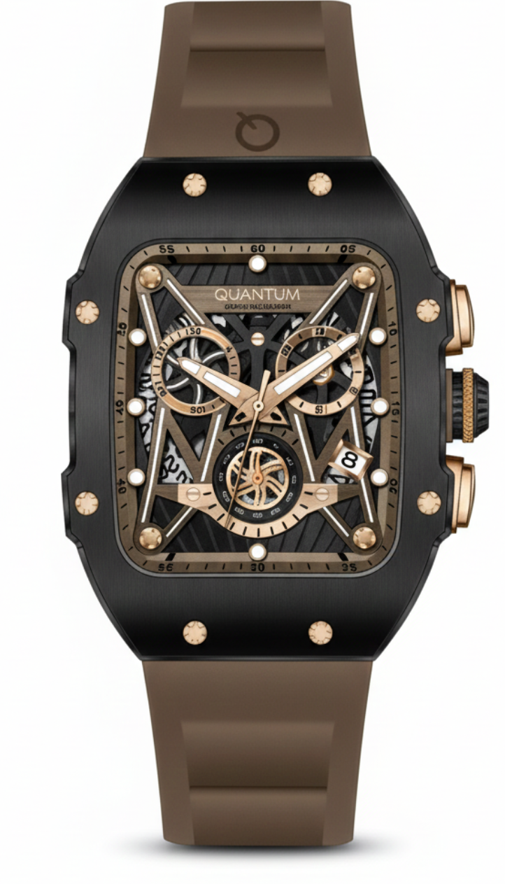 Quantum, Men's, Analog Watch, Brown Dial, with Silicone Band, QU-HNG1080.656