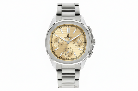 Beverly Hills Polo Club, Men's, Analog Watch, Silver Dial, with Stainless Steel Band, BH-BP3212X.362