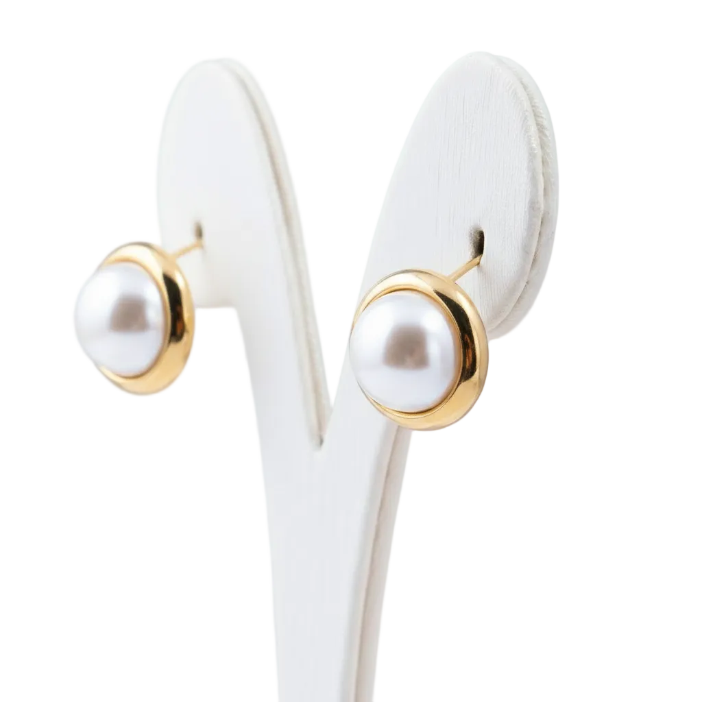 Lee Cooper Women's Earings - Gold/White, LC.E.01772.130
