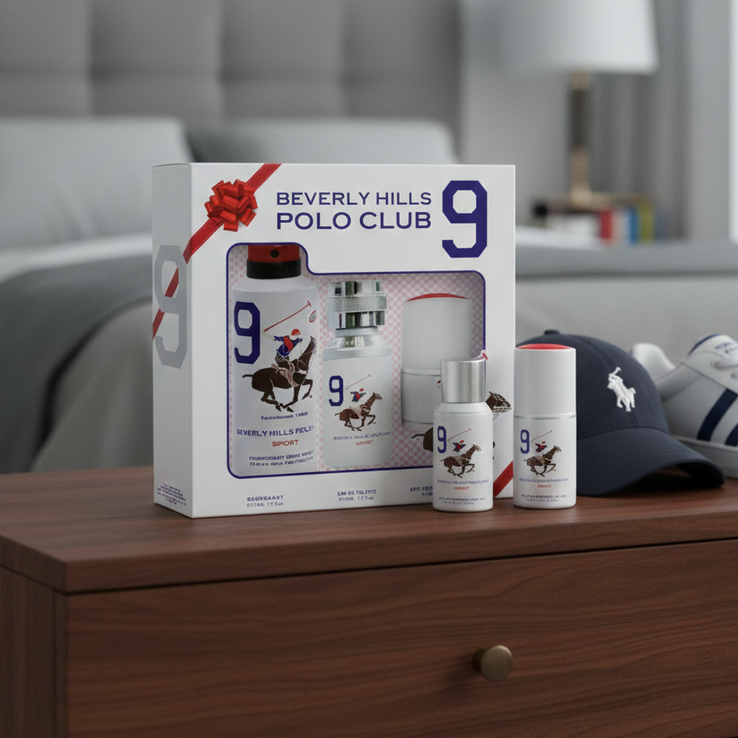 Beverly Hills Polo Club  Mastige 3pcs Gift Set for Men EDT 50ml + Deo 175ml + 50ml Roll On-9, BHPC7021