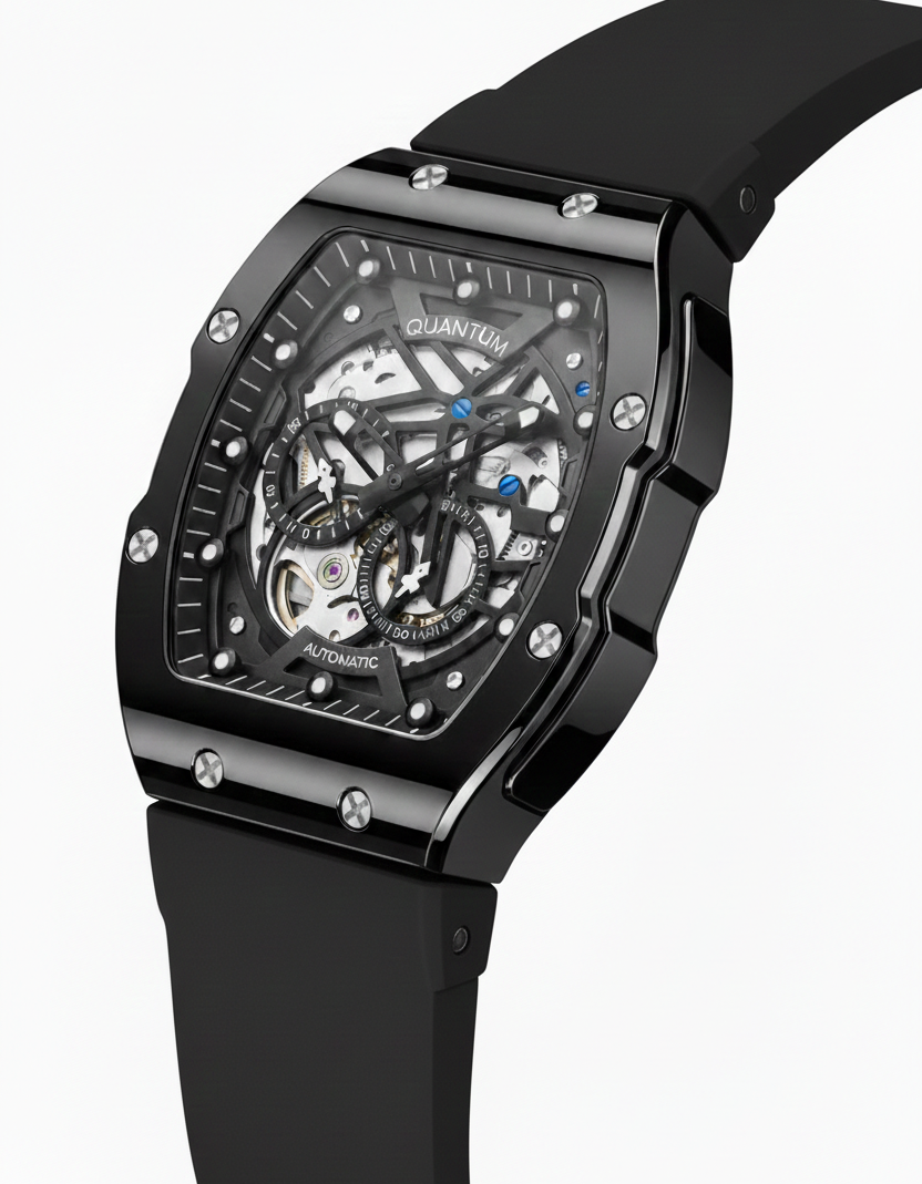 Quantum, Men's, Analog Watch, Black Dial, with Silicone Band, QU-QMG1098.051