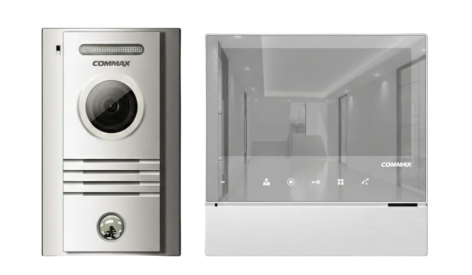 Commax Slim Edge Fine View 7 Inch Handsfree Video Monitor with DRC-40K Camera, CDV-70H2/DRC40K