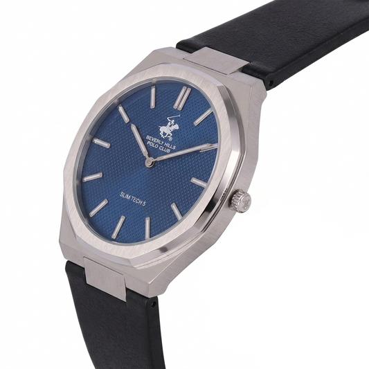 Beverly Hills Polo Club, Men's, Analog Watch, Black Dial, with Leather Band, BH-BP3607X.492