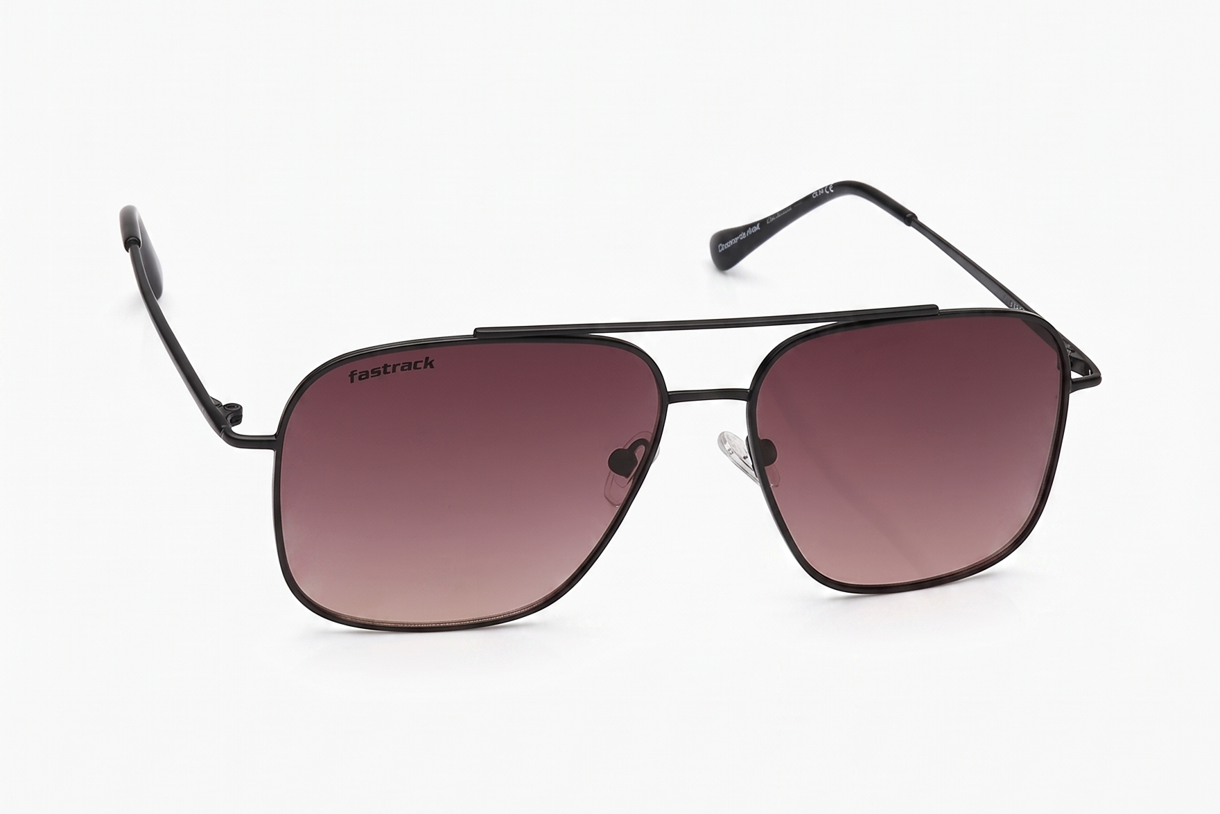 Fastrack Unisex Rectangular Sunglasses, Brown Lens, UV protected, M261BK1 - image 2