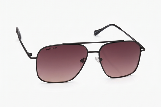 Fastrack Unisex Rectangular Sunglasses, Brown Lens, UV protected, M261BK1 - image 2