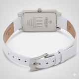 Titan Women's Watch Analog Mother of Pearl Dial With White Leather Strap, 2516SL01