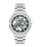Lee Cooper Men's Watch Analog Green Dial with Silver Stainless Steel Band, LC07906.090