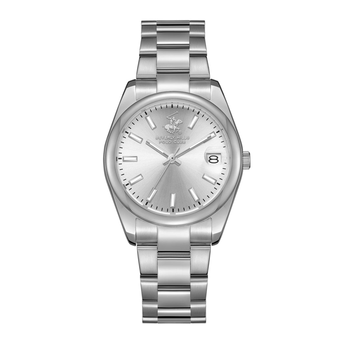 Beverly Hills Polo Club Women's Watch Analog Silver Dial Silver Stainless Steel Band, BP3649X.330