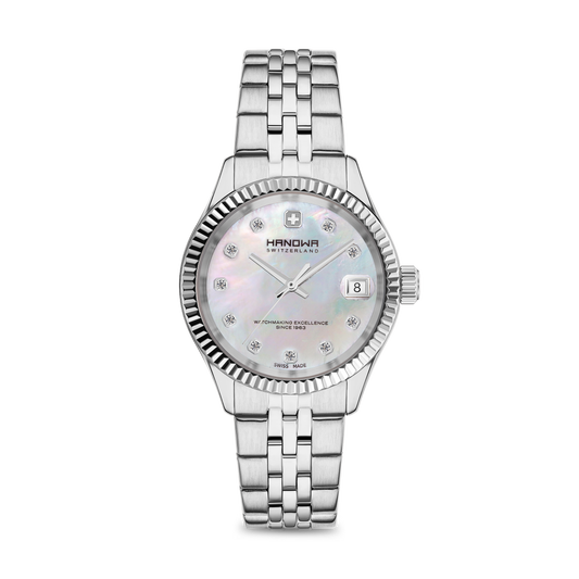 Hanowa Women's Analog Watch White Dial with Silver Stainless Steel Bracelet, HAWLH0002601