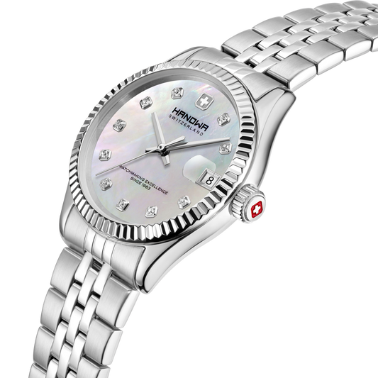 Hanowa Women's Analog Watch White Dial with Silver Stainless Steel Bracelet, HAWLH0002601