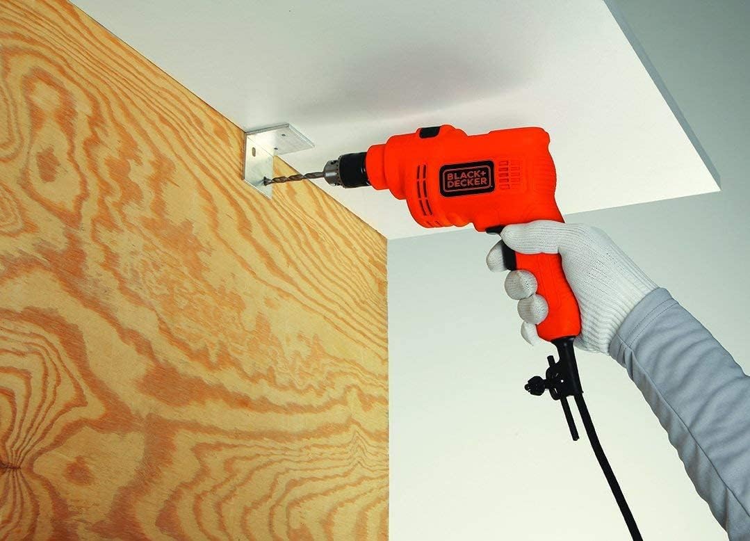 Black+Decker, 500W 10M Single Speed Hammer Drill, HD5010MEA1