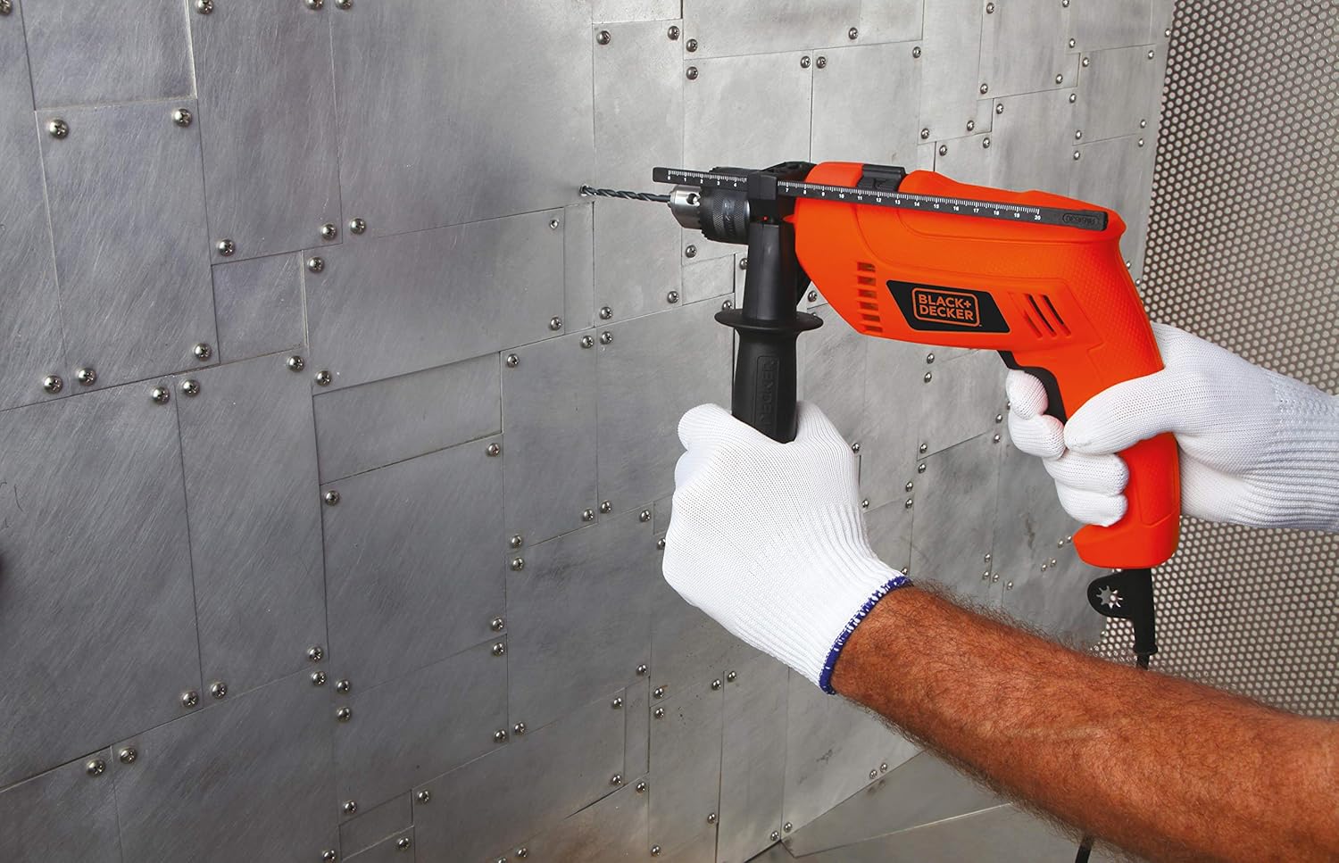 Black+Decker, Corded Electric Hammer Percussion Drill, HD650K-B5
