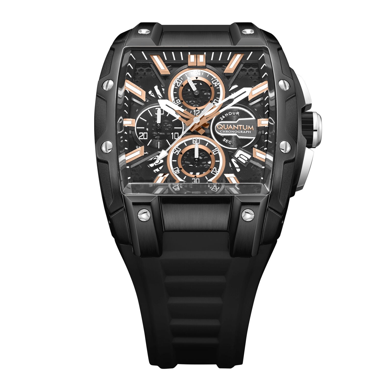 Quantum, Men's, Analog Watch, Black Dial, with Silicone Band, QU-HNG1161.061