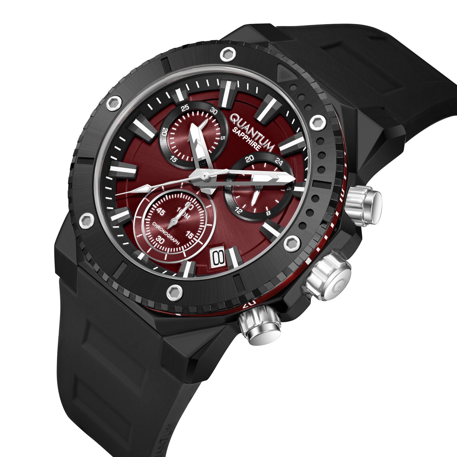Quantum, Men's, Analog Watch, Black Dial, with Silicone Band, QU-HNG1232.681