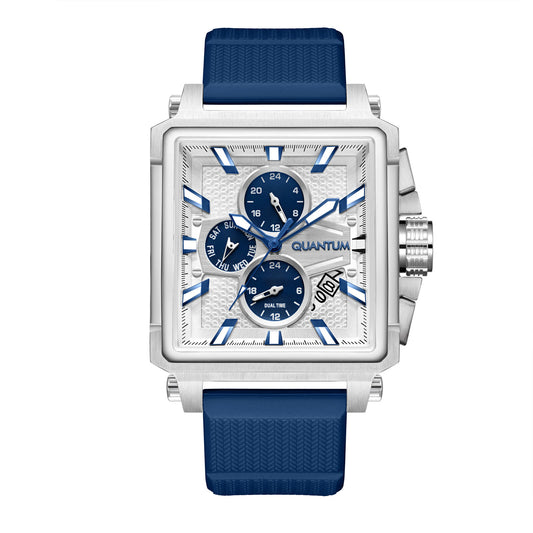 Quantum, Men's, Analog Watch, Blue Dial, with Silicone Band, QU-HNG969.339