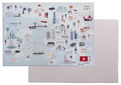 Milk It Baby Hong Kong Play Mat, City Tour Collection 100% TPU Foam Reversible Mat, MI-HONGKONGPM