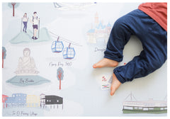 Milk It Baby Hong Kong Play Mat, City Tour Collection 100% TPU Foam Reversible Mat, MI-HONGKONGPM