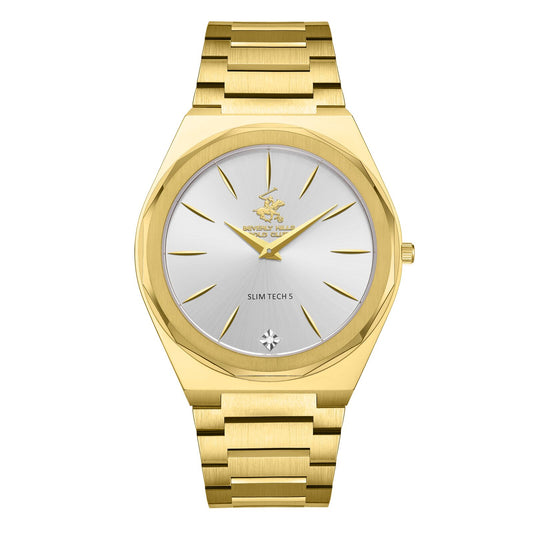 Beverly Hills Polo Club, Men's, Analog Watch, Silver Dial, with Stainless Steel Band, BH-BP3667X.130