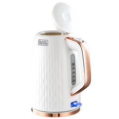 Black+Decker 1.7 L Cordless Kettle, Rose Gold White, JC190W