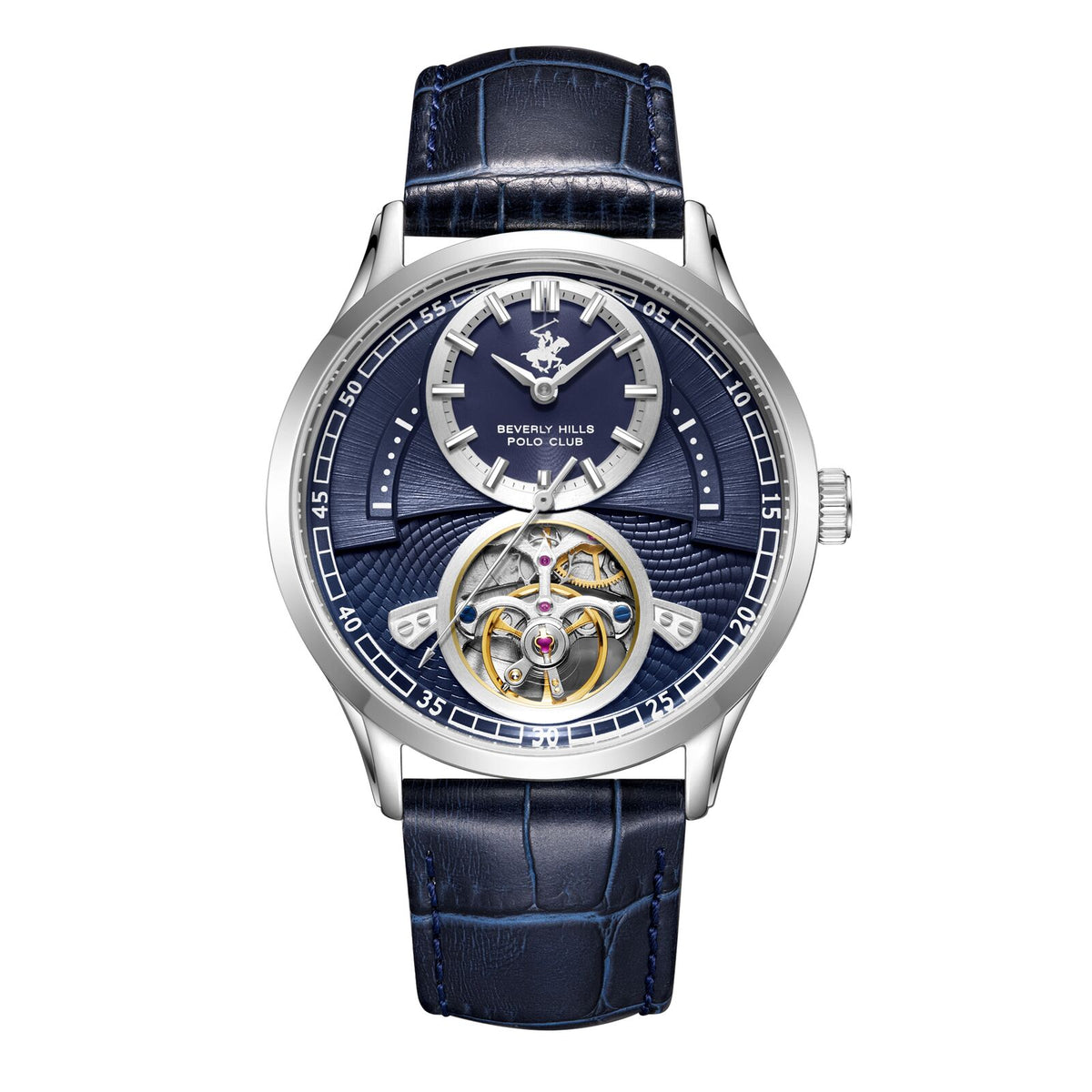 Beverly Hills Polo Club, Men's, Analog Watch, Blue Dial, with Leather Band, BH-BP3795X.399
